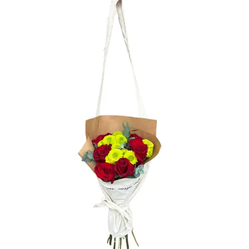 Bolsa de 6 rosas importadas